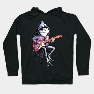 Frog Playing Guitar Hoodie